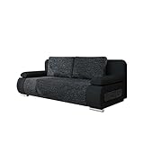 Mirjan24 Schlafsofa Emma, Sofa mit Bettkasten und Schlaffunktion, freistehendes Bettfofa, Couchgarnitur, Schlafcouch, Couch vom Hersteller (Alova 04 + Lawa 06)