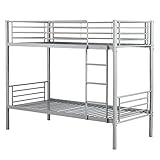 BB Sport Hochbett Metall Etagenbett Stockbett Liegefläche jeweils 90 x 200 cm - teilbar in Zwei Einzelbetten