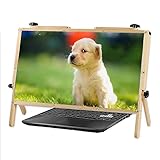 22-Zoll-Laptop-Bildschirmlupe, Spielvideolupe, Super Clear 5X-Lupe, mobiler 3D-HD-Videoverstärker, Weiß, 22 Zoll