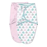 SwaddleMe Original Pucksack, Pink Polka, Größe S (0-3 Monate, 3,2-6,4 kg oder bis zu 66 cm), Wale Pink/Sterne, Pink Polka Wal