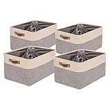 Nixotica 4 x Aufbewahrungsboxen für Kleidung zu Hause, mit Schublade, großes Fassungsvermögen