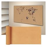 WUGCHDA Selbstklebende Korkplatte Rolle, Notizen Foto Bulletin Display Korkbretter Mit Rückwand, Rahmenlose Wand-Pinnwand Für Büro Haus Schule, Leicht Zu Schneiden (Farbe : 8mm, Größe : 1.22x6.56m(W