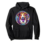 Graffiti Collie Dad Wandbild, Street Art Collie Pullover Hoodie