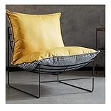 SFXYOYBT Sessel Wohnzimmer Relax, Gepolsterter Moderner Einzelsofa-seitenstuhl, Bequemer Club-wohnzimmersessel Mit Metallbeinen Für Schlafzimmer, Wohnzimmer, Lesezimmer, Büro(Color:Gelb)