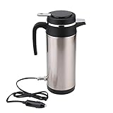 Auto Wasserkocher, Edelstahl Auto LKW Reisewasserkocher 1200ML Tasse Schnell Kochen für WasserTee Kaffee(12V)