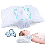 SAHEYER Kissen Memory Foam Nackenkissen Kingsize Antischnarch Kissen Cooling Pillow Seitenschläferkissen Ergonomisches Seitenschläferkissen für Seiten,Rücken,Bauchschläfer für Perfekten Schlaf