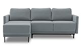 BETTSO -Ecksofa mit Schlaffunktion mit Bettkasten Sofa Couch L-Form Polstergarnitur Wohnlandschaft Polstersofa (218 x157x90cm) (Ottomane Rechts oder Links)-Layla