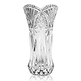 Kurtzy Kristall Blumenvase Große Vase 29 cm - Moderne Melodia Zylinder Kristall Vasen Set - Vase Transparent, Deko Vase Groß für Hochzeit, Deko Vase Tulpen für Wohnzimmer Vasen Deko, Hohe Glasvase