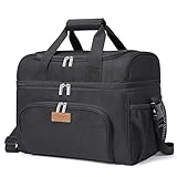 Lifewit 30L Kühltasche Kühlbox Faltbar Cooler Bag Sportliche Kühlbox Isoliertasche Double Decker für Sport/Picknick/Fitness,Schwarz