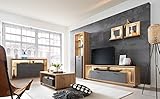 expendio Wohnzimmer Liam 40 Royal Grey Balkeneiche Nb. 5-teilig Wohnwand LED-Beleuchtung TV-Wand Wohnmöbel, Beleuchtung:mit Beleuchtung