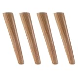 COZMAX Set mit 4 Stützmöbelbeinen, Möbelbeine for Küchenschränke, konisches Sofa, neigbarer Rubberwood-Tisch, for Stuhl/Ottoman/Couchtisch/Bett/Kommode yitaowang (Size : 20cm)