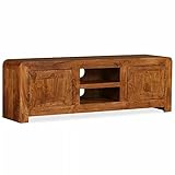 AYily Media TV Konsolentisch für TVs Fernsehschrank Holz Fernsehschrank TV Kommode Lowboard Massivholz mit Sheesham-Finish 120x30x40 TV-Ständer Aufbewahrungsschrank für Wohnzimmer