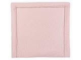 KraftKids Wickelauflage in Musselin goldene Punkte auf Rosa, Wickelunterlage 78x78 cm (BxT), Wickelkissen