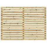 vidaXL Kiefernholz Imprägniert Gartenzaun Element Zaunfeld Holzzaun Zaunelement Sichtschutzzaun Windschutzzaun Lamellenzaun 180x180cm