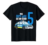 Kinder 5. Geburtstag Polizei 5 Jahre Kinder Junge T-Shirt