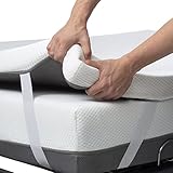 Ferlex - Viscoelastischer Topper 80x190cm | Höhe 7 cm | Atmungsaktive und abnehmbare matratzenschoner