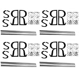 TRACUNA 4-Pack ÜBer Dem Tür Schuh Regal, EIN Der Wand Hängender Tür Schuh Regal Organizer, Selbstklebender Schuh Organizer EIN Der Wand mit S-Form Montiert