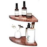 Eckregal HäNgend 2-lagige schwimmende Eckregale aus Massivholz, verwendet for Schlafzimmer, Wohnzimmer, Zuhause, Büro, Dekoration