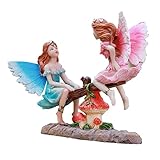 Funny Garden Angel Statues,Angel Figurine Play On Seesaw,Lawn Ornament Dekoration Für Außen Patio Yard Geschenk