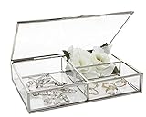 Sammelvitrinen Echtglas mit Metallkanten Silber/Messing