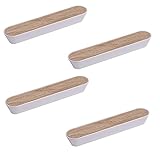 PILYON Küchengriffe 4 Stück Holzmaserung Schranktürgriff Schrank Schubladengriff Möbelgriff, 96mm