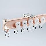 Deckenschiene Deckenhalterung Für Vorhangschiene, GBiegbar Gardienenschiene, Raumteilerschiene Für Fenstervorhänge, Anhänger Für Duschräume (Color : Pink, Size : 3.5M/12FT)