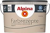 Alpina Wandfarbe, Farbrezepte 2,5 Liter Zartes Puder Matt, hochdeckende Farbe