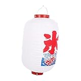 OSALADI Japanische Laterne Papierlaterne Deko-Laterne Japanische Hängelaterne Led-Nachtlichtbirnen Origami-Lampenschirm Pvc Eisenstange Japanische Laterne Für Den Außenbereich