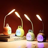 Schreibtischleuchte LED Tischlampe USB Wiederaufladbare Schreibtischlampe Drei-Gang-Dimmen Niedlicher Schlafsaal Leselampe Augenschutz Schlafzimmer Nachtlicht Nachtlicht (Color : A)