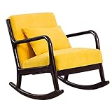 HZH Liegestuhl, Schaukelstuhl, Liegestuhl, Schlafzimmer, Wohnzimmer, Sofa, Stuhl, Balkon, Sonnenliege, Nickerchen, Loungesessel, Nachttisch, Kaffeesessel, Gartenstuhl, Rückenlehne, Sessel (gelb)