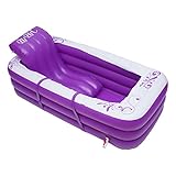 Aufblasbare Badewanne tragbare faltbare Badewanne für Erwachsene, freistehende, aufblasbare Badewanne mit faltbarer, tragbarer Funktion für Adult Spa mit elektrischer Luftpumpe (High-Density PVC)