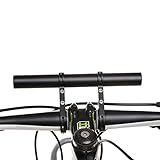 Bike Flashlight Holder Handle Bar Accessories Extender Mount Bracket Beleuchtung Unterm Terrassendach (Black, One Size)