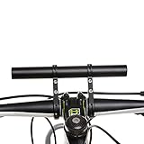 Bike Flashlight Holder Handle Bar Accessories Extender Mount Bracket Beleuchtung Unterm Terrassendach (Black, One Size)