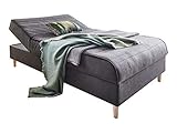 Atlantic Home Collection SABABA Bett und Polsterliege Tagesbett, anthrazit, 120x200 cm