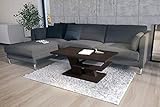 Mazzoni Design Couchtisch Cliff Walnuss Wenge Tisch Wohnzimmertisch 110x60x45cm mit Ablagefläche