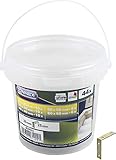 Connex Stuhlwinkel-Sortiment 44-teilig - Verzinkter Stahl - Vorsortierte Größen im Eimer 25 / 40 / 50 / 60 mm - Optimal für DIY-Möbel / Winkelverbinder / Eckverbinder / Befestigungswinkel / B30023