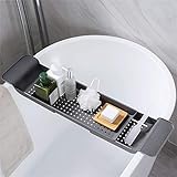 Badewannenablage badewannen ablagen ausziehbar aus Kunststoff,Gray