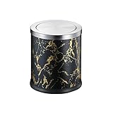 EYCIYC Wohnzimmer-mülleimer Mit Deckel, Runder Mülleimer Aus Edelstahl – Abfallkorb Mit Schwingdeckel, Mülleimer Für Schlafzimmer, Badezimmer, Küche, 10/15 L(Size:15L,Color:#4)