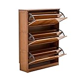 Schuhregal Storage Organizer Cabinet Ultradünne mehrschichtige Schuhregale staubdichtes Vollholz-Schuhschrank Haus Platz sparende Multifunktionsfunktion, Foyer/Schlafzimmer Einheit Eingang Flur Rega