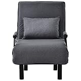 LMYYDES Umwandelbarer Schlafsofa-Schlafsessel, verstellbare Rückenlehne mit 6 Positionen, klappbarer Sessel mit Kissen, gepolsterter Sitz, Freizeit-Chaiselounge-Couch für Zuhause, Büro,2pcs