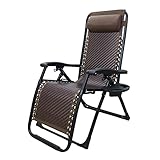 Zero Gravity Loungesessel, Sonnenliegen for Gartenterrassenstühle Verstellbarer Rattan-Loungesessel Outdoor Zero Gravity Folding Recliner for Garten, Rasen, Veranda, Schwimmbad Lounge-Sessel (Color :