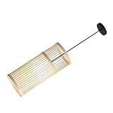 BETOOKY Bambus-Kronleuchter Gewebter Lampenschirm Rattan-Leuchten Deckenleuchte Abdeckungen Für Leuchten Retro-Hängeleuchte Deckenleuchte Retro-Rattan-Pendelleuchte