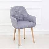 Esszimmerstühle, Küchenstuhl, Stoffgepolsterter Sitz mit Massivholzbeinen, Wohnzimmer-Lounge-Stuhl (Farbe: A)