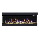 GLOW FIRE Elektrokamin mit Heizung Insert 72' Wandkamin,elektrischer Kamin mit LED-Licht, zuschaltbarem Heizlüfter & Fernbedienung, Multi-Color LED-Technik und Heizfunktion 1600 W, Breite 183 cm