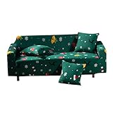 Artibetter Stretch-Couchbezug Für Zwei Sitze Cartoon-Stretchbezug Sofa-Elastizität Weihnachts-Sliover-Kissen Für Stuhl Kissenbezug Sofa-Sliover-Muster Zwei Hoch