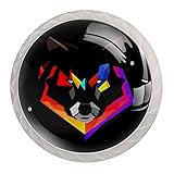 Roter Wolf(2) (4Er-Set) Möbelknöpfe Aus Schubladenknöpfe Kupfer Kommode Knöpfe Griffgriffe Für Die Küche Badezimmer Waschraum Möbel