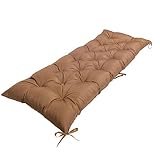 Morbuy Bankauflage Outdoor, Stuhlkissen Bankkissen Wasserfest Bankauflagen Gartenbank-Sitzkissen Weicher Sitzauflage Bank Indoor Bench Cushion Bankpolster Polsterauflage (100 * 50CM,Curry hell)