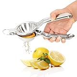 GOURMEO Große Zitronenpresse aus Edelstahl - strapazierfähige Zitruspresse Handpresse - spülmaschinenfeste manuelle Limettenpresse - Zitruspresse manuell - Lemon Squeezer