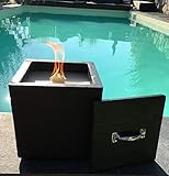 WeberHomemade | Schmelzlicht m. Dauerdocht & Dochthalter | Cube Würfel XXL | 23x23x23 cm |nachhaltige Outdoor Kerze | ewige Brenndauer | anthrazit weiß Sand grau Rost Terrakotta Optik schwarz