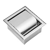 ACAMPTAR Edelstahl Einbau Toilettenpapierhalter Wand Toilettenpapierhalter, Moderner Stil Toilettenpapierhalter, Einbau Tissue Roll Dispenser für Badezimmer
